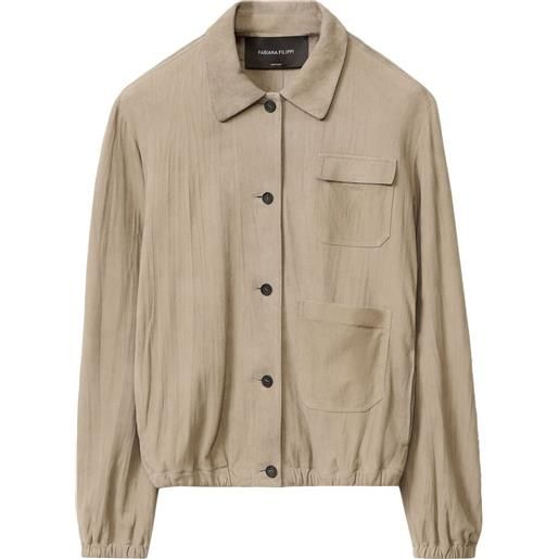 Fabiana Filippi giacca-camicia - marrone