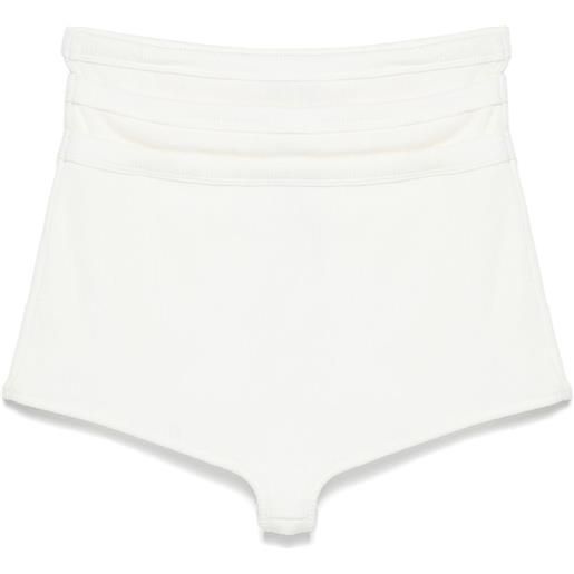 Viktor & Rolf shorts corti a strati - bianco
