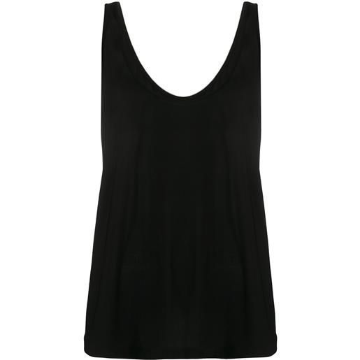 Rick Owens canotta con scollo a u - nero