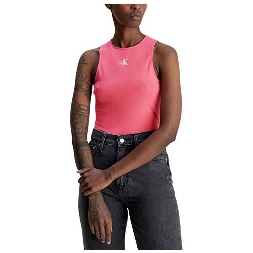 Calvin Klein Jeans canotte e top senza maniche cotone rosa fucsia