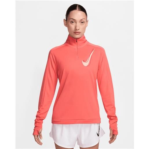 Nike swoosh w - maglia running - donna - rosa