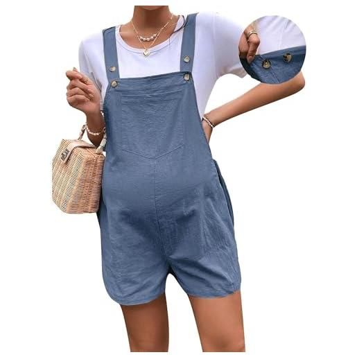 Salopette Premaman In Denim - Comoda E Sexy Per Gravidanza, Con Tasche E Regolazione
