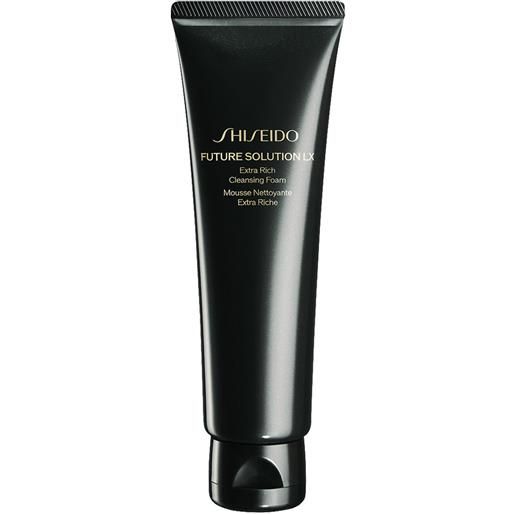 Shiseido future solution lx extra rich cleansing foam 125 ml mousse detergente schiumogena per il viso tubetto tutti i tipi di pelle