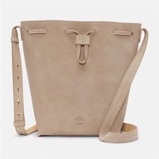 Timberland - borsa a secchiello in pelle tuckerman da donna in beige, donna, beige
