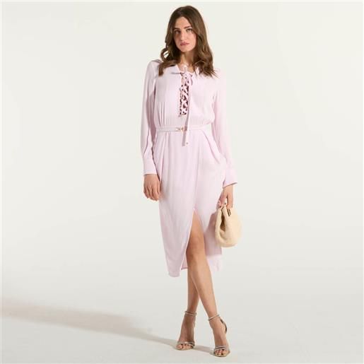 Elisabetta franchi abito in georgette rosa