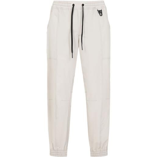 Moncler Grenoble pantaloni dritti con logo - toni neutri