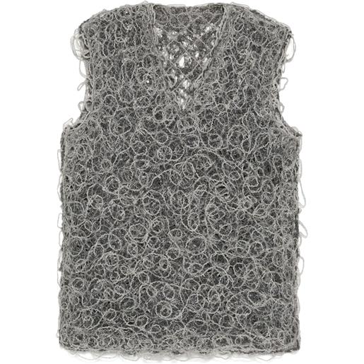 JNBY gilet con scollo a v - grigio
