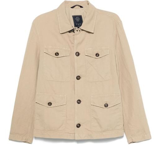 Fay giacca-camicia con colletto classico - toni neutri