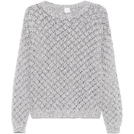 Eleventy maglione con paillettes - grigio