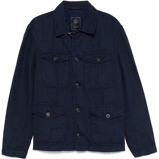 Fay giacca-camicia con colletto classico - blu