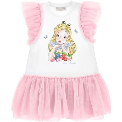 Monnalisa abito bicolor stampa alice