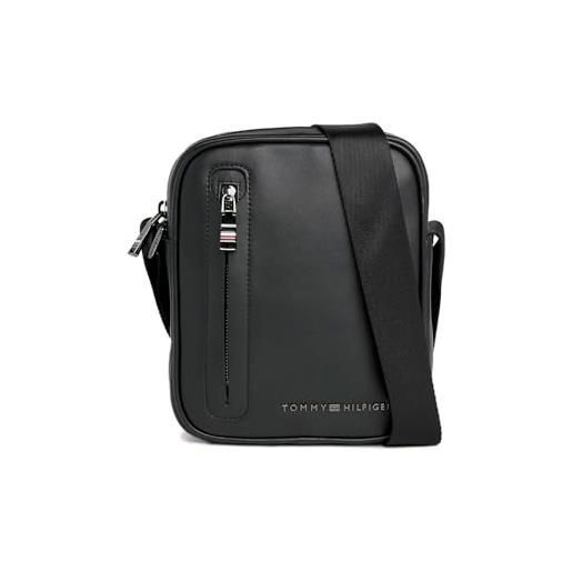 Tommy Hilfiger 'modern' pu mini reporter bag, nero (nero), one size