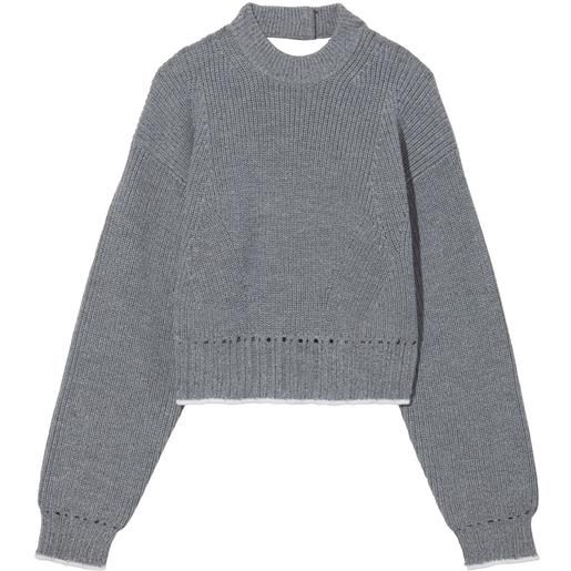Proenza Schouler White Label maglione cashfeel con dettaglio cut-out - grigio