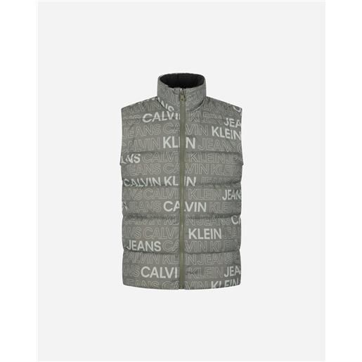 Calvin Klein Jeans allover printed jr - gilet - verde