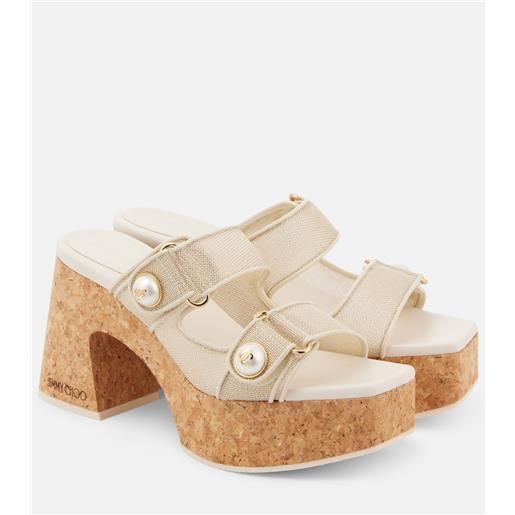 Jimmy Choo sandali fayence 95 con plateau