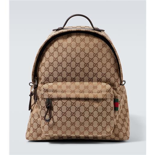 Gucci zaino medium in canvas gg