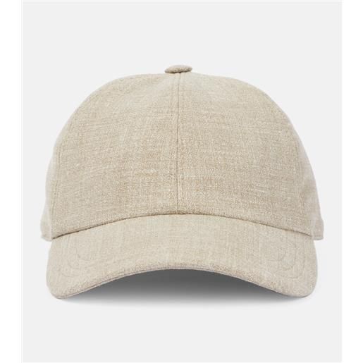 The Row cappello da baseball caspian in seta