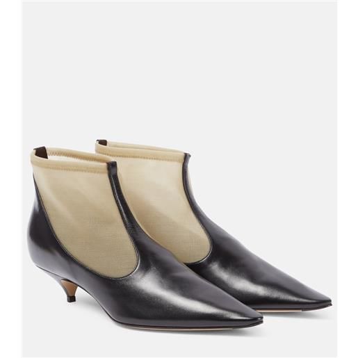 The Row stivaletti in mesh con finiture in pelle