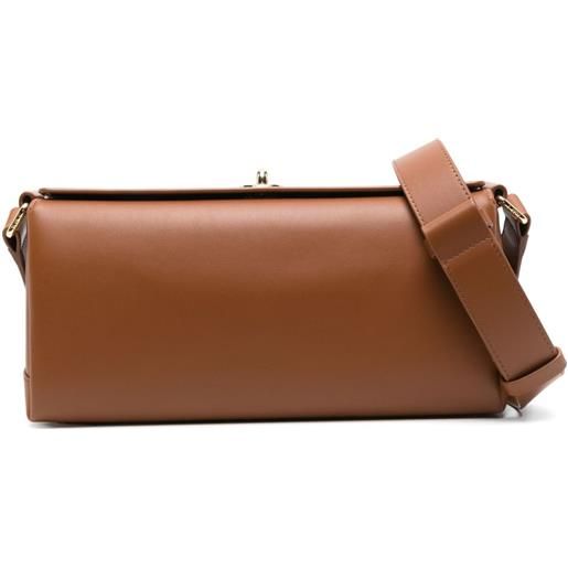 Plan C borsa a spalla in pelle - marrone