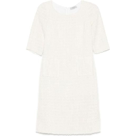 Charlott abito corto bouclé - bianco