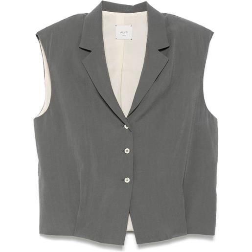 Alysi gilet con finitura morbida - grigio