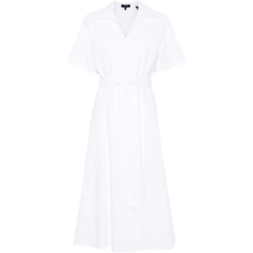 Theory abito midi a maniche corte - bianco