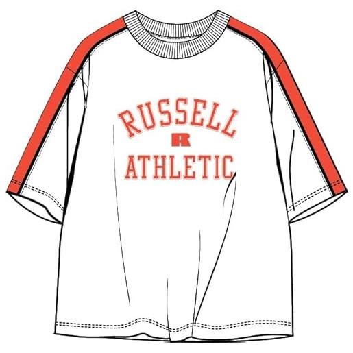 Russell Athletic bunny-tee shirt t, bianco, s donna