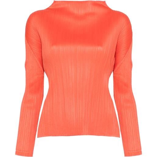 Pleats Please Issey Miyake top monthly colors: february - arancione