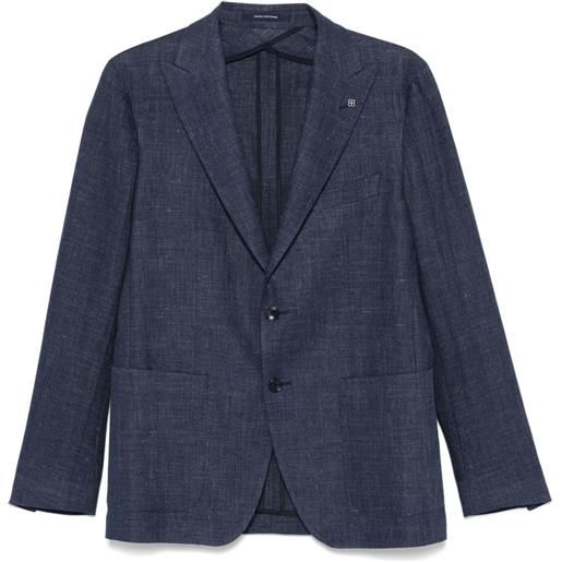 Tagliatore blazer con effetto fiammato - blu