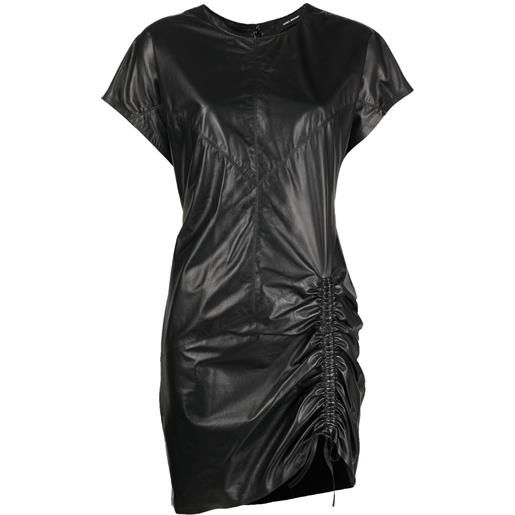 ISABEL MARANT abito adelissa in pelle - nero