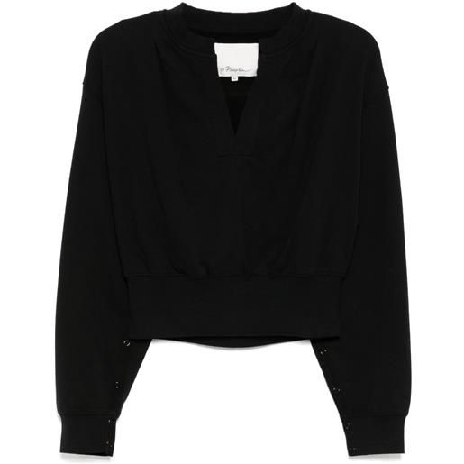 3.1 Phillip Lim felpa crop - nero