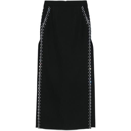 Rabanne minigonna con strass - nero
