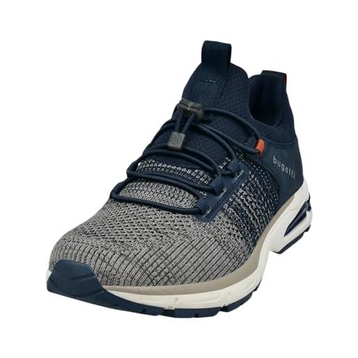 Sneakers Blu Scuro con Dettagli Marroni BUGATTI 321A3C61 da uomo