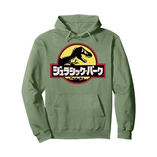 Jurassic Park japanese classic logo felpa con cappuccio
