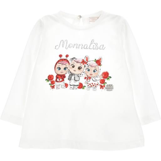 Monnalisa t-shirt maniche lunghe cry babies