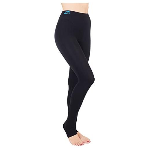 CzSalus pantaloncino lungo, leggings k2 a più alta compressione adatto in caso di lipedema linfedema - (nero, 3xl)