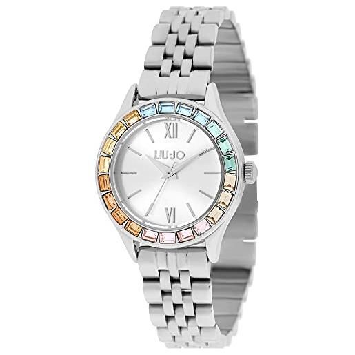 Liu Jo season tlj2192 - orologio da polso da donna con cassa e cinturino in acciaio inox, colore: argento, diametro cassa: 30 mm