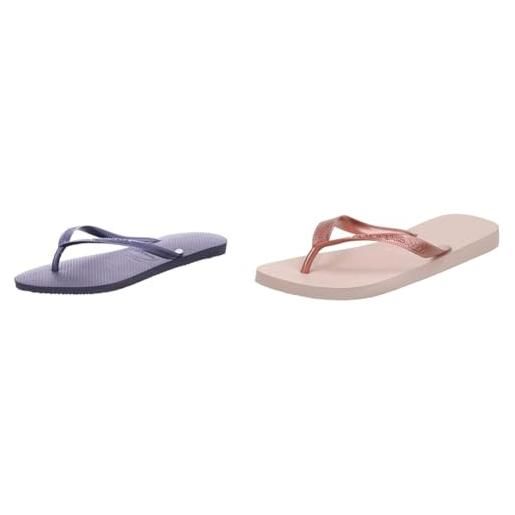Havaianas infradito nero 41/42 eu + infradito rosa 41/42 eu