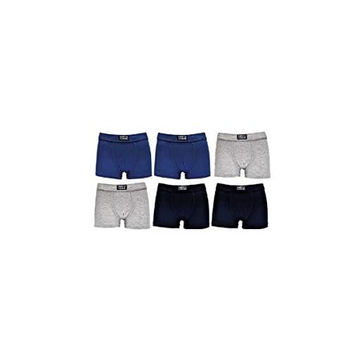 Enrico Coveri 12 pezzi boxer bambino e ragazzo in cotone elasticizzato eb4015, assortito 13-14 anni