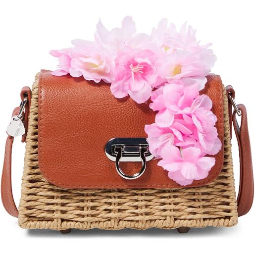 Monnalisa borsa a tracolla con applicazioni floreali