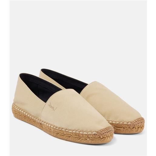 Saint Laurent espadrillas cassandre in gabardine di cotone