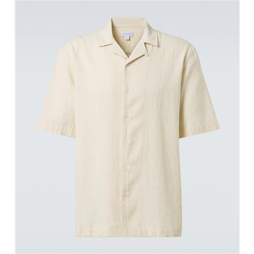 Sunspel camicia bowling in cotone a quadri