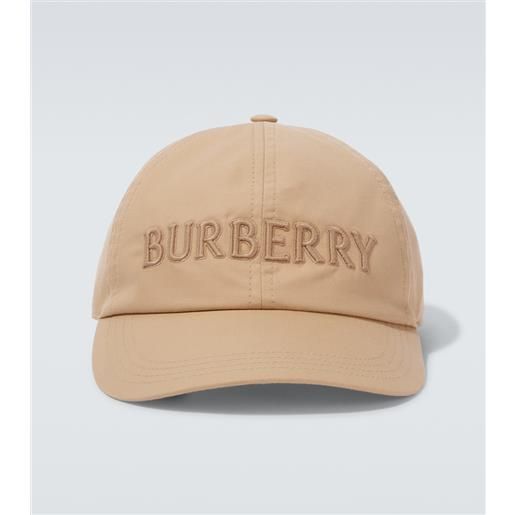 Burberry cappello da baseball in gabardine con logo