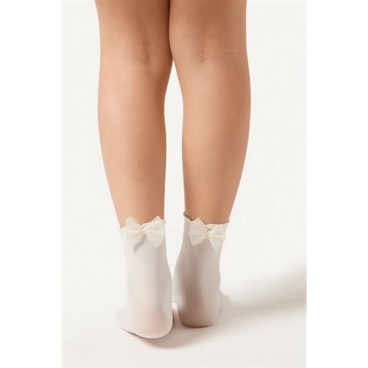 Calzedonia calze con fiocco bambina naturale