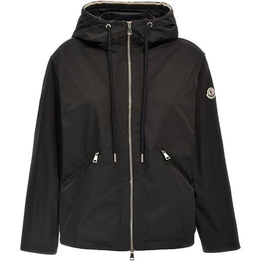 Moncler cappotto cassiopea con coulisse - nero
