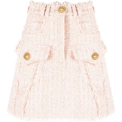 Balmain minigonna con frange - toni neutri