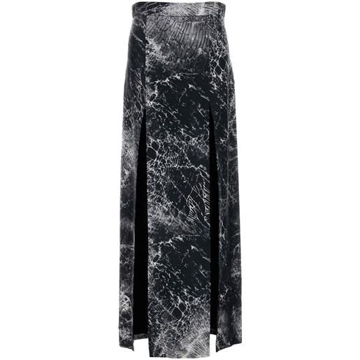 Alexander McQueen gonna con stampa - nero