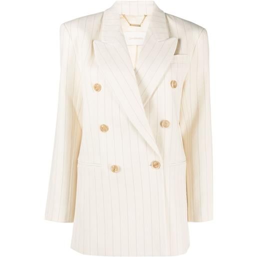 ZIMMERMANN blazer doppiopetto luminosity gessato - toni neutri