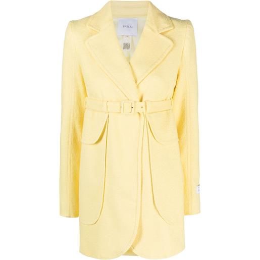 Patou giacca sartoriale con cintura - giallo