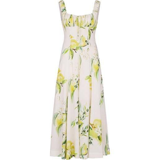 Nicholas abito midi dina - bianco